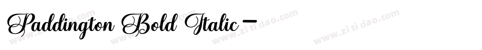 Paddington Bold Italic字体转换